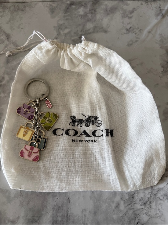 Coach Accessories - Coach Enamel Mini Purse Charm Keyring in Pink, Purple, Yellow, Green, Teal